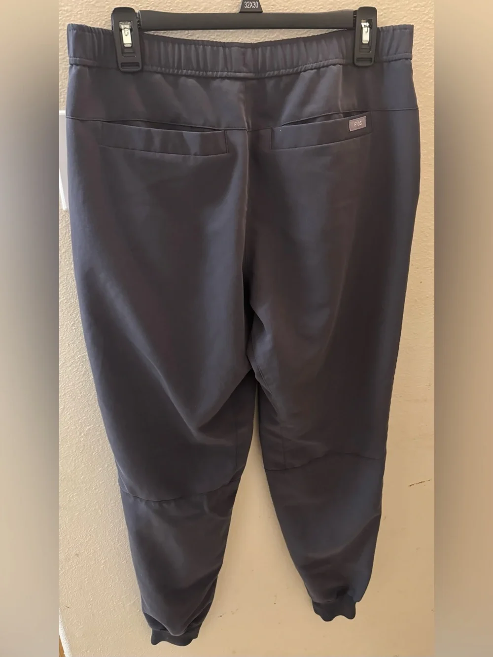 Figs Men's Dark Gray Jogger Pants with Blue Drawstring